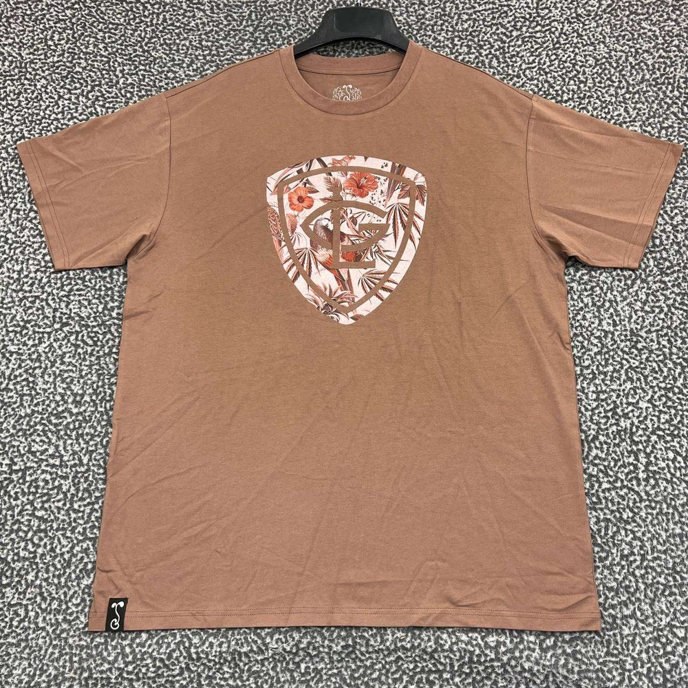 Greg Lutzka Shirt‎ Men Extra Large Brown Grassroots Short Sleeve Cotton XL